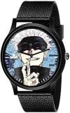 AROA Watch New Watch For Satoru Gojo Comic Model : 861 Black Metal Type Analog Black Strap Watch Blue Dial For Men Stylish Watch For Boys