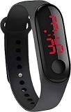 Bhudhar Digital Unisex Adult Watch Black Dial Colored Strap Black