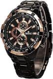 Black Chain Chrono Look Analog Watch For Men