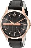 Black Dial Analogue Men's Watch AX2129