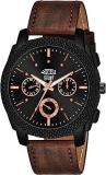 Black Dial Brown Leather Strap Stylish Analog Watch For Men