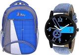 BLUBAGS Super 36 Liters Casual Backpack With Raincover For Unisex With Analogue Watch Boys