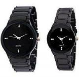 BLUTECH Analogue Black Dial Men'S And Women'S Watch M Combo Black Couple