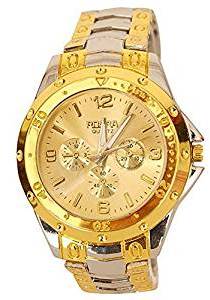 BLUTECH Golden Silver Analog Watch For Men