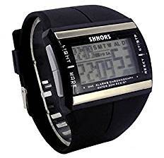 BLUTECH Shhors Collection Digital Grey Dial Sports Alarm Unisex Watch SHHORS101 black