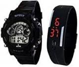 BLUTECH Sports Watch Collections Digital Black Dial Sports Watch & Unisex Silicone Black Led Digital Watch For Boys, Girls, Men, Women & Kids 9700