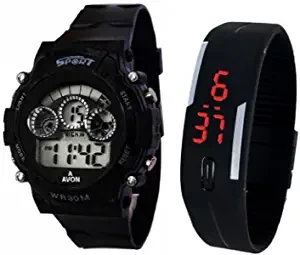 BLUTECH Sports Watch Collections Digital Black Dial Sports Watch & Unisex Silicone Black Led Digital Watch for Boys, Girls, Men, Women & Kids 9700