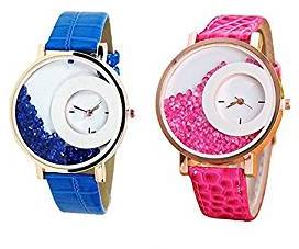 Bollywood Designer Digital Multi Colour Dial Women's Watch Pack of 2 diamond13