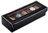 Borse Black Leather Watch Box Kcp511, 5 Slots, Watch Not Included