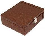 Borse Brown Leatherette 8 Slots Watch Box Without Watches For Men & Women