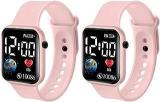 Brand Premium 7 Colors Strap Display Fashionable Children Kids Digital Watches Waterproof Sports Square Electronic Led Watch For Kids Boy Baby Girls Digital Watch For Kids Combo Pack Of 2