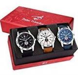 Britex Analog Multicolor Dial Men's Watch Combo Set Of 3