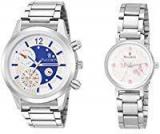 Buccachi Analogue White Dial Unisex Watch B 5009W 1003W Pack Of 2