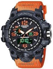 Carlington Analog Digital Sports Watch: Chronograph, Dual Time, Alarm, Stopwatch, Water Resistant, Shock Resistant, Back Light Display The Perfect Watch for Men and Boys CT3344