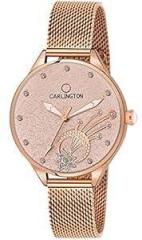 Carlington Big Dial Women s Watch with Stainless Steel Mesh Strap, Adjustable Clasp and Water Resistant Body Silver/Rose Gold/Black Dial | Rakhi Gift | Gift for Rakhi | Gift for Girls