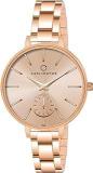 Carlington Iconic 2038 Analog Ladies Watch For Girls With Premium Rosegold Link Chain, Scratch Resistant Dial, And Water Resistant Body Stylish Watch For Women And Girls