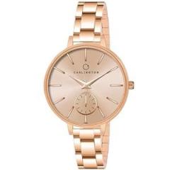 Carlington Iconic 2038 Analog Ladies Watch for Girls with Premium Rosegold Link Chain, Scratch Resistant Dial, and Water Resistant Body Stylish Watch for Women and Girls