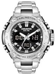 Carlington Resin Analog Digital Sports Watch Chronograph, Dual Time, Alarm, Stopwatch, Water Resistant, Shock Resistant, Back Light Display The Perfect Watch for Men&Boys CT9107 Series One