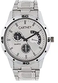 Cartney Analogue Round White Dial Watch for Men RW4