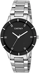 Cartney Analogue Metal Strap black Round Dial Women & Girl's Watch N5734