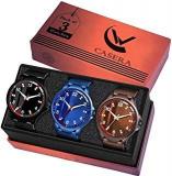 Casera Analogue Boy's Watch Multicolored Dial Multi Colored Strap Pack Of 3