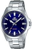 Casio Analog Blue Dial Silver Band Men's Stainless Steel Watch EFV 100D 2AVUDF