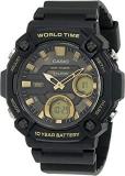 Casio Analog Digital Gold Dial Men's Watch AEQ 120W 9AVDF