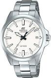 Casio Analog White Dial Silver Band Men's Stainless Steel Watch EFV 100D 7AVUDF