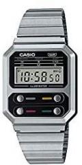 Casio Digital Black Dial Unisex Adult Watch A100WE 1ADF