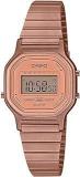 Casio Digital Rose Gold Dial And Band Women's Stainless Steel Watch LA 11WR 5ADF