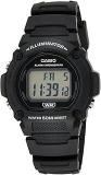 Casio Digital Rubber Gray Dial Black Band Unisex's Watch W 219H 1AVDF