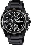 Casio Edifice Chronograph Black Dial Men's Watch EFR 526BK 1A1VUDF EX206 Stainless Steel, Black Strap