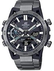 Casio EDifice ECB 2000DC 1ADF Black Analog Digital Dial Gray Ion Plated Stainless Steel Band Men's Watch Smartphone Link Tough Solar ED565