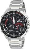 Casio Edifice ECB 900DB 1ADR Black & Red Analog Digital Dial Silver Stainless Steel Band Men's Watch Smartphone Link World Time EX499