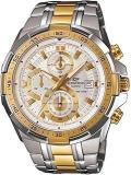 Casio EDifice EFR 539SG 7AVUDF White Analog Dial Dual Tone Stainless Steel Band Men's Watch Chronograph 100M Water Resistant EX189