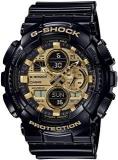 Casio G Shock Analog Digital GOld Dial Men's Watch GA 140GB 1A1DR G1021