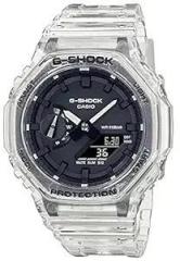 Casio G Shock GA 2100SKE 7ADR Black Analog Digital Dial Translucent Resin Strap Men's Watch Shock and 200M Water Resistant G1102