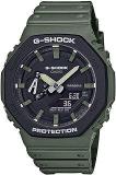 Casio G Shock GA 2110SU 3ADR Black & Green Analog Digital Dial Green Resin Strap Men's Watch Shock And 200M Water Resistant G1065