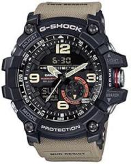 Casio G Shock GG 1000 1A5DR Black Analog Digital Dial Brown Resin Strap Men's Watch Mud Resistant Shock Resistant G661