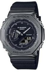 Casio G Shock GM 2100BB 1ADR Black Ip Black Analog Digital Dial Black Resin Strap Men's Watch Shock and 200M Water Resistant G1371