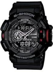 Casio Men Resin G Shock AnalogDigital Black Dial Ga 400 1Bdr G566, Band Color Black