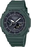 Casio Mens 48 mm G Shock Black Dial Resin Analog Digital Watch GA B2100 3ADR