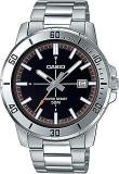 Casio MTP VD01D 1E2V Men's Enticer Stainless Steel Black Dial Casual Analog Sporty Watch