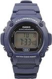 Casio Resin Digital Grey Dial Unisex Watch W 219H 2Avdf, Bandcolor Purple