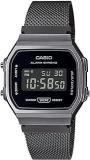 Casio Resin Vintage Digital Black Dial and Band Stainless Steel Unisex Watch A168Wemb 1Bdf D259