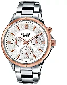 Casio Sheen Analog White Dial Women's Watch SHE 3047SG 7AUDR SX167