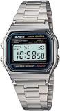 Casio Unisex 36.8 x 33.2 x 8.2mm Vintage COLLECTIONA 158WA 1Q Grey Dial Metal Watch D011 Not assigned, Not Assigned