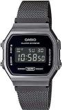 Casio Unisex 36 Mm Vintage Black Dial Metal Digital Watch