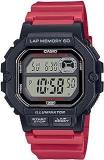 Casio Unisex Resin Digital Gray Dial Watch Ws 1400H 4Avdf, Band Color Red