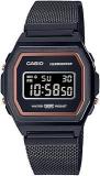 Casio Unisex Stainless Steel Digital Black Dial Watch A1000Mb 1Bef, Band Color Black